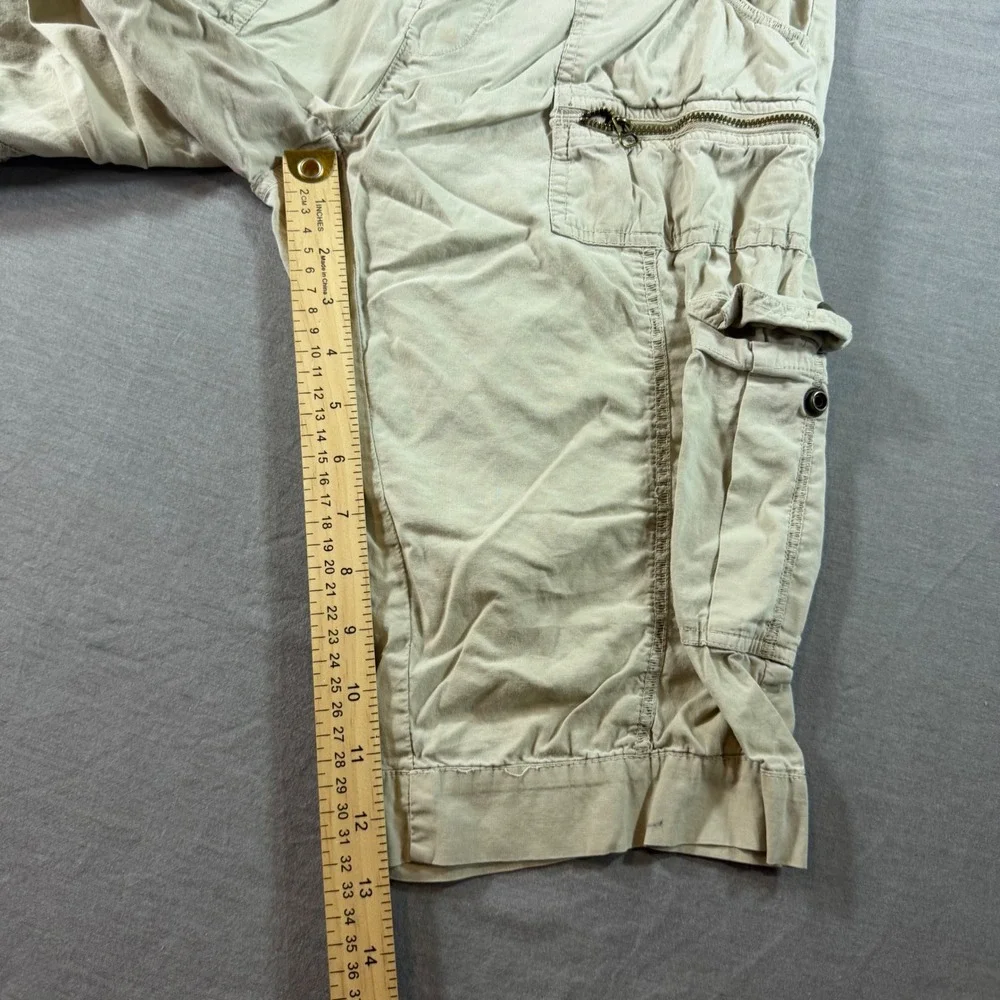 XCVI Cargo Shorts Womens XS Tan Good Elastic Waist Utility Pockets Stretch